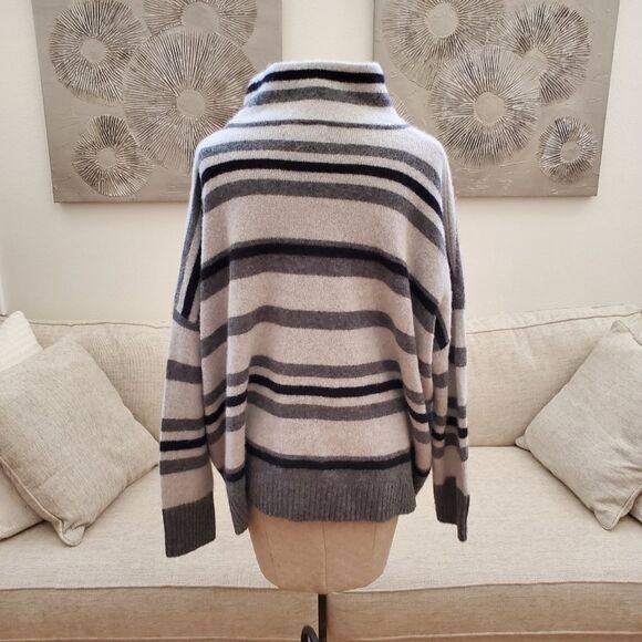 Nordstrom Signature Stripe Turtleneck Sweater XL - Picture 8 of 13